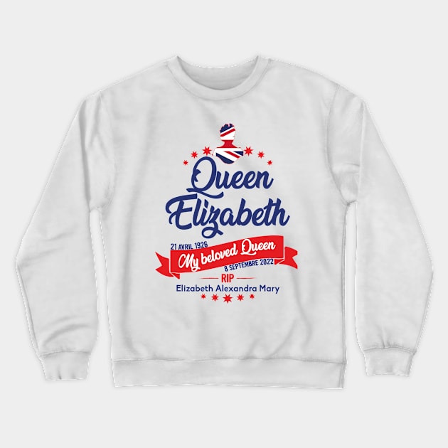 Queen Elizabeth, Rest in peace Queen Elizabeth II Crewneck Sweatshirt by Myteeshirts